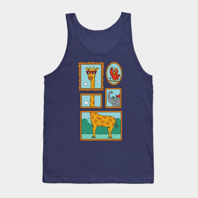 Giraffe portrait Tank Top by coffeeman